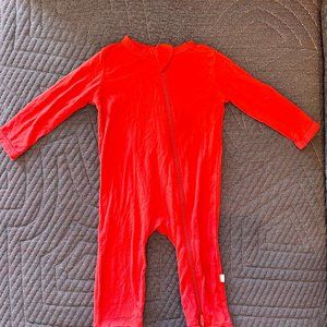 Kyte Baby Footless Zippered Romper in Red 3-6 months (NWOT)